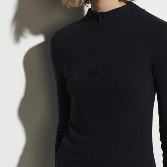 NWT Vince Long sleeve Half Zip Mock Neck Pullover in Coastal. Size small. - Picture 9 of 9